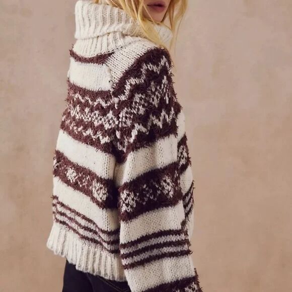 Free People Womens Check Me Out Sweater Large NWT - Picture 7 of 12